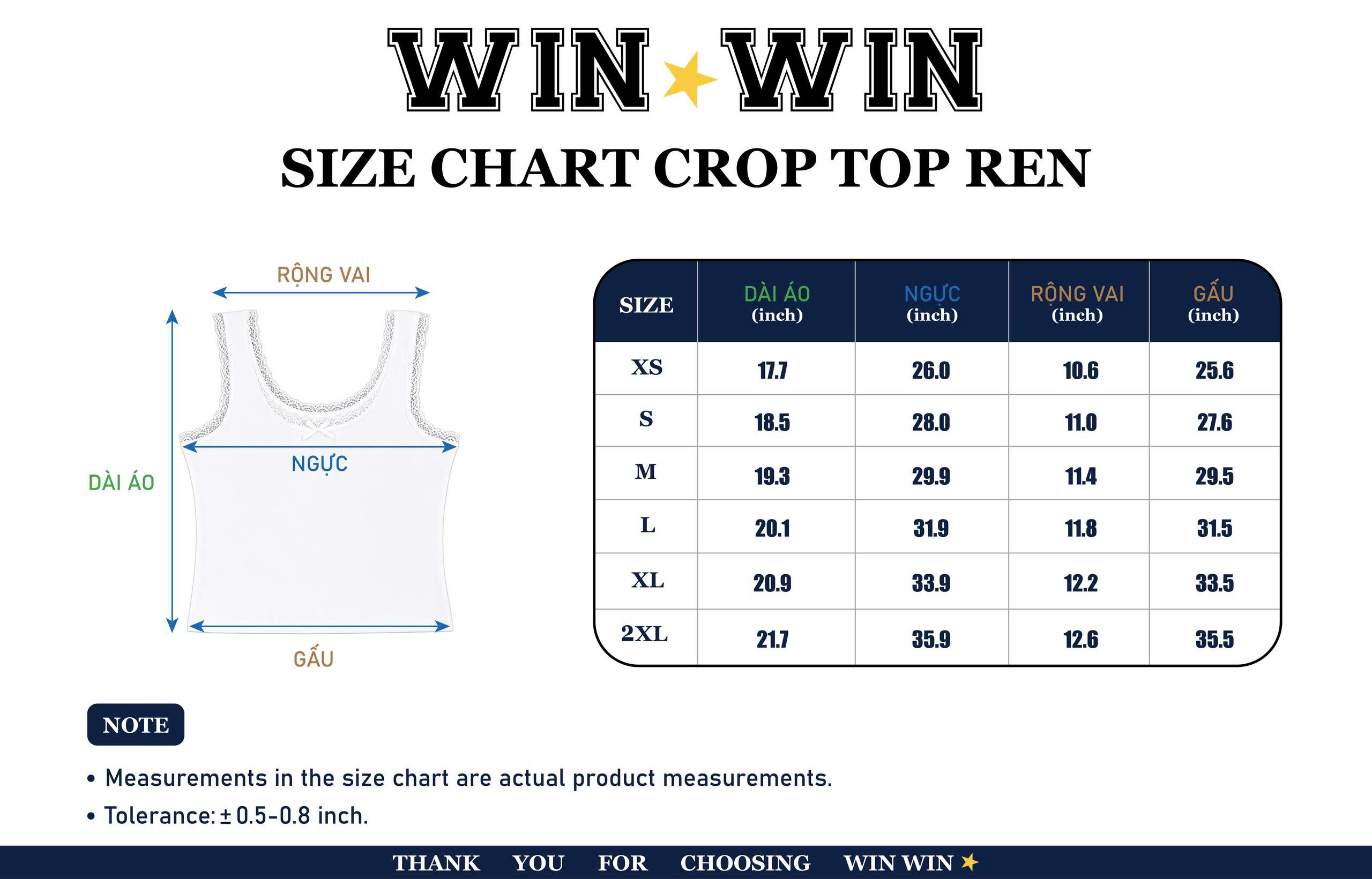 Bảng Size