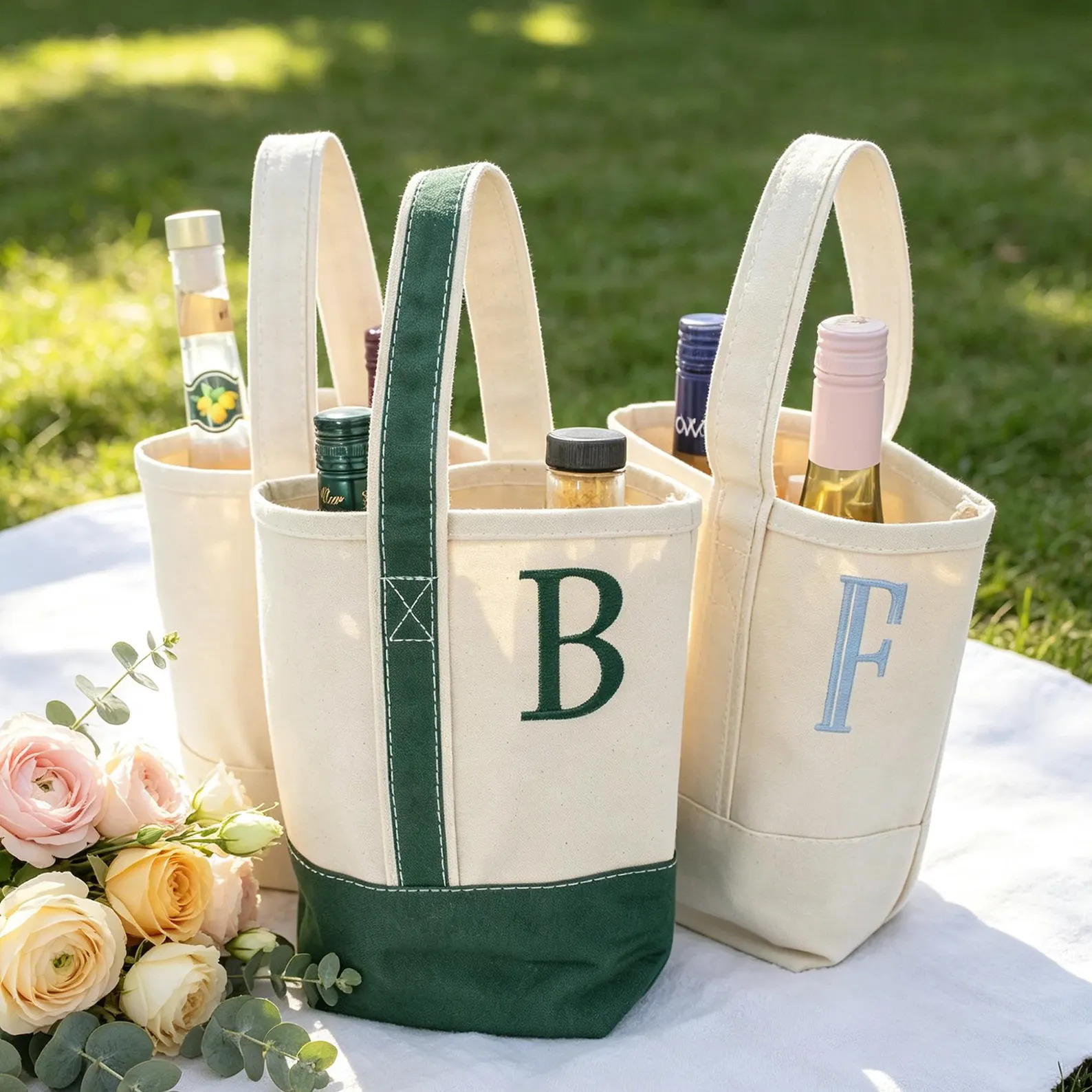 CANVAS WINE TOTE BAG