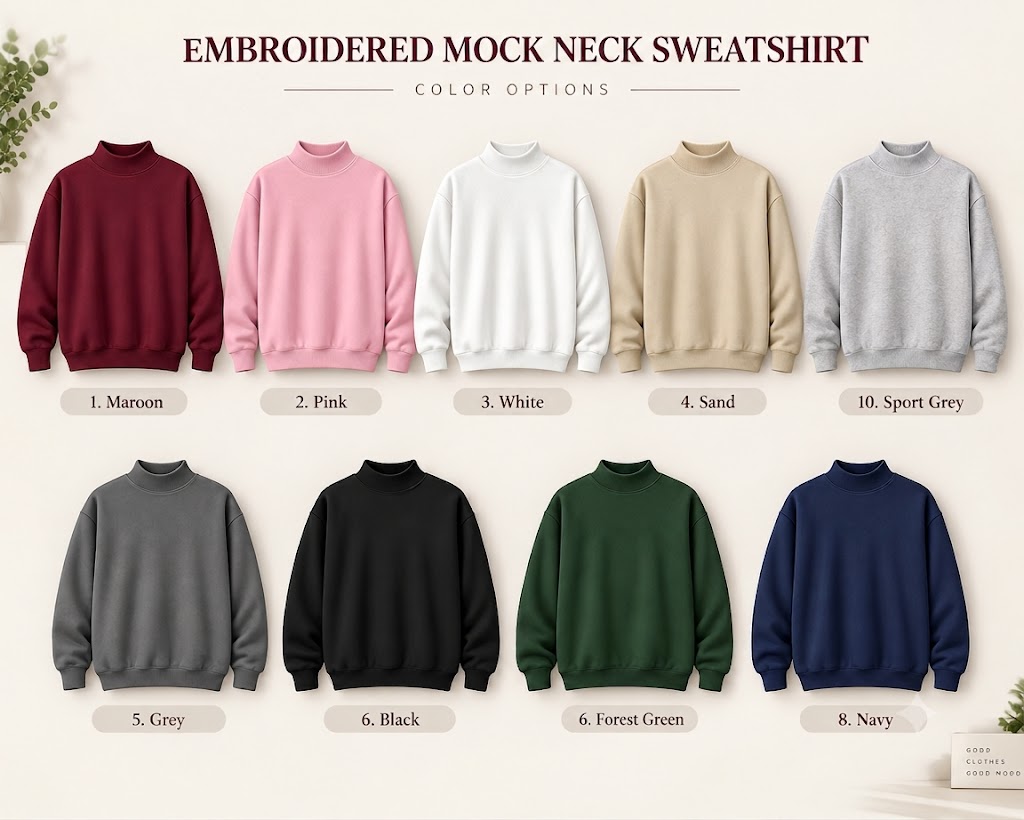 MOCK NECK SWEATSHIRT